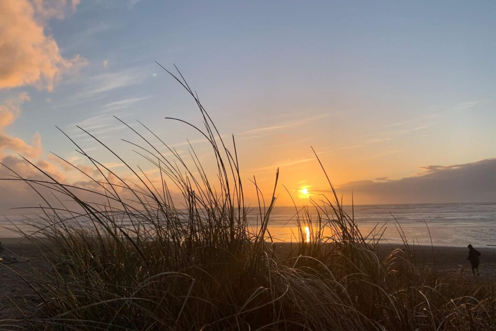 Sunset on the Manzanita beach